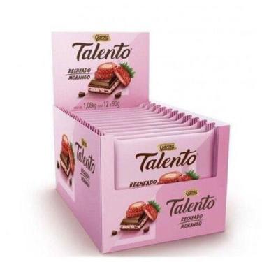 Imagem de Chocolate talento recheio morango 85g 12 unidades - garoto - NESTLE BR