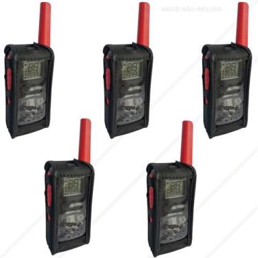 Imagem de Kit 5 Capas de Couro Para Talkabout Motorola T210 Com Alça e Clip Incl