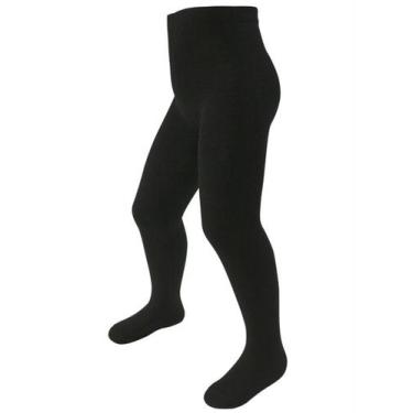 Imagem de Meia Calça Fio 80 Infantil Preta Ou Branca Lisa - 2 Unidades - T BAZAR
