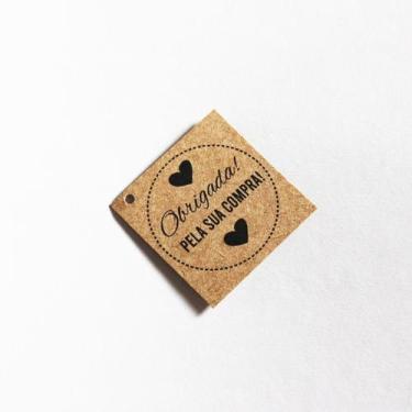 Imagem de Tag / Mimo Obrigada pela compra  Kraf 100 unid c/ corda - Teodoro Impr