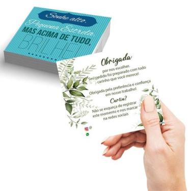 Imagem de Cartão agradecimento Cliente pela compra + Cartão motivacional (variad