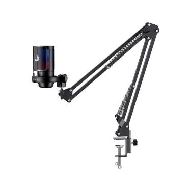 Imagem de Microfone Gamer Rise Mode Elite 08 RGB Com Suporte Articulado USB-C Preto - RM-ME-08-B