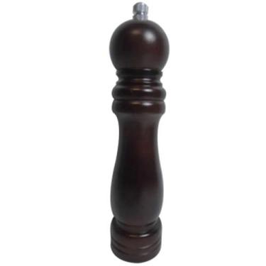 Imagem de Moedor de Pimenta e Sal Madeira Moinho Cerâmica 20cm - Kehome