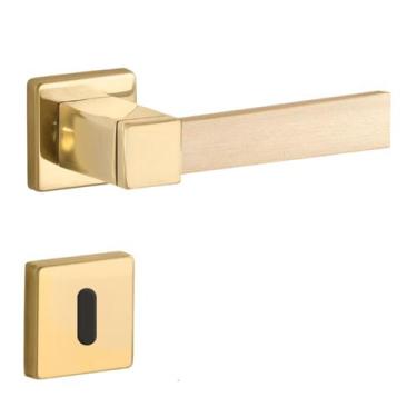 Imagem de Fechadura Conceito Pieter Interna 55mm Latão Polido Dourado e Latão Ac