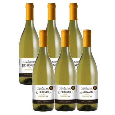 Imagem de kit 6 Vinho Santa Carolina Reservado Chardonnay 750ml
