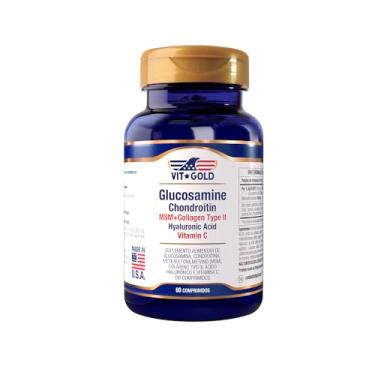 Imagem de Glucosamina, Condroitina, MSM, Colágeno Vitgold 60 comprimidos