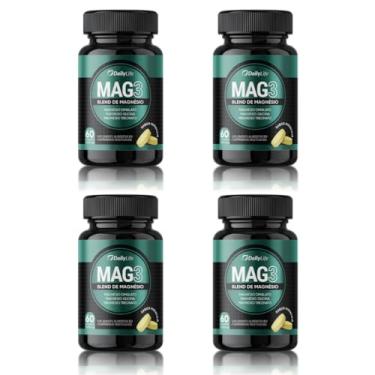 Imagem de Kit 4x Magnesio Mag 3 Dimalato Treonato Glicina Magnesium 1000mg 100% Puro 60 Comprimidos Mastigaveis Sem Glúten Sabor Maracujá
