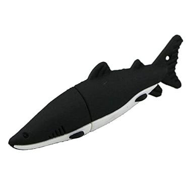 Imagem de Flash Drive USB 8GB modelo tubarão USB 3.0 dispositivo de armazenamento USB Flash Disk USB Drive USB 3.0 Memory Stick USB Stick U Disk Pen Drive USB Flash Memory USB Disk Armazenamento dados - Preto
