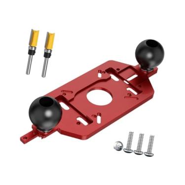 Imagem de IEUDNS Suporte de ranhura de fresagem de roteador Gabinete de ferragens Gabarito Máquina de corte multiuso Placa de flip Roteador resistente Círculo de corte, Placa de Base Da Alça