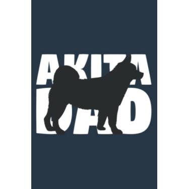 Imagem de Akita Dad Dog Father Akita: Study Notebook, 6 x 9 inches, 120 pages