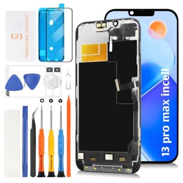 Imagem de Olivechard Tela LCD de substituição incell para iPhone 13 Pro Max [cabo do sensor + entalhe de tamanho semelhante] Tela digitalizadora sensível ao toque 3D Touch LCD A2643 A2484 A2641 A2644 A2645 com
