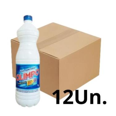 Imagem de Água Sanitária Olimpo 1 Litro Caixa Com 12 Un.