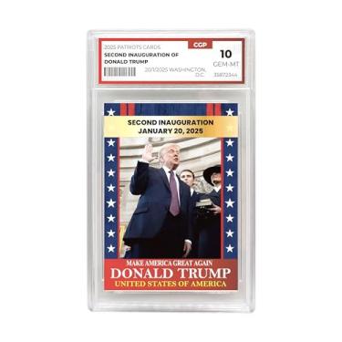 Imagem de Trump Trading Card - 2025 Inauguration - Gem 10 Graded - Trump Collectible Card - Trump Gifts - Trump 2025 - Make America Great Again