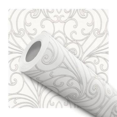 Imagem de Papel De Parede Adesivo Lavável Arabesco Provençal Floral 10m - Bazar 