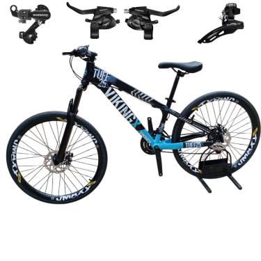 Imagem de Bicicleta 26 VikingX Tuff25 24v  Trocadores SHIMANO Aluminio Freeride Disco Mecânico Pneu Slick 1.50-Unissex