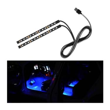 Imagem de Yourkar Fita de LED para carro, 24 luzes LED para ambientes internos sob o painel com porta USB, lâmpada de decoração de veículos, kit de iluminação de faixa de luz noturna ambiente, acessórios