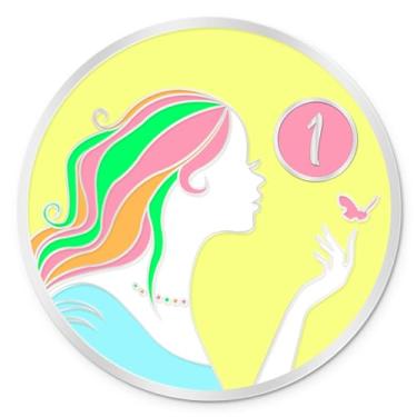 Imagem de Moeda de sobriedade de 1 ano | A Sober Woman Triplate AA Chip | Presente de recuperação de token de aniversário que brilha no escuro para mulheres