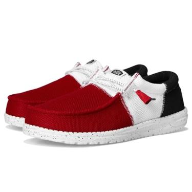 Imagem de Hey Dude Tênis masculino Wally Tri Varsity Mesh Red/Navy 15 Médio