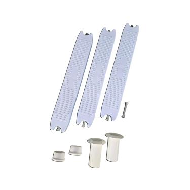 Imagem de Kit 03 Degraus P Esc Piscina + 2 Chumbador Abs + Proteção