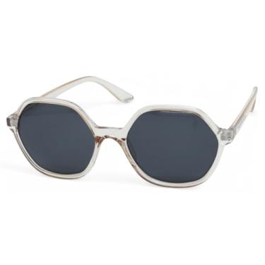 Imagem de Óculos de Sol Polo London Club, design redondo Oversized Lente Proteção UV400 - Kit contém Case Couro ECO (Rose fumê)