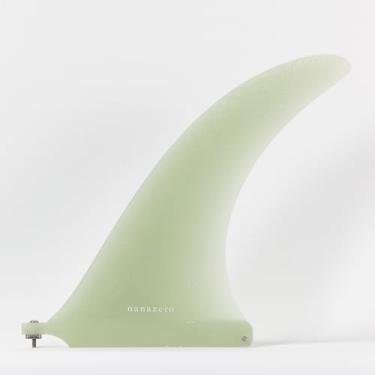 Imagem de nanazero Barbatana central de fibra de vidro toda redonda 23 cm verde natural Volan - nadadeiras centrais únicas para prancha de surf, longboard, comprimento médio