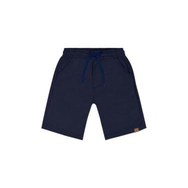 Imagem de Bermuda Infantil em Moletom para Menino Quimby, Azul marinho, 1