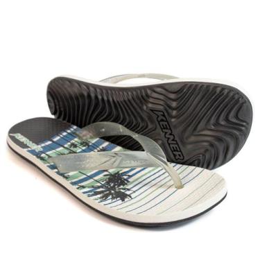 Imagem de Sandália Chinelo Kenner Summer Tropicais Original Masculino, Branco, 3