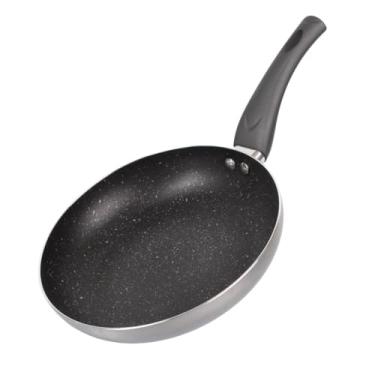 Imagem de Frigideira Antiaderente com Revestimento em Granito, 22 cm, Cabo Ergonômico, Preta e Cinza