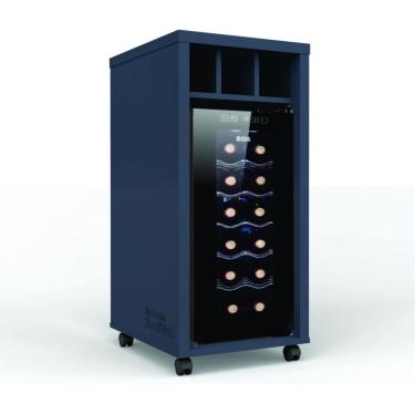 Imagem de Adegueira Bancada Balcão Embutir Adega Vinhos Com Rodízios