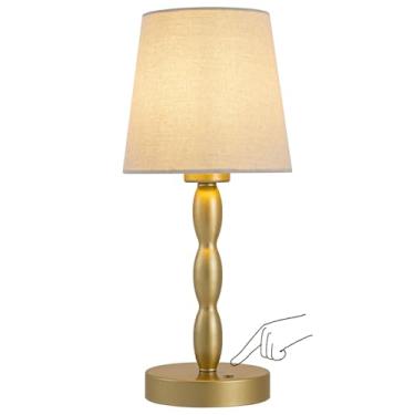 Imagem de CASTLELIFE Luminária De Mesa Portátil Sem Fio, Luminária De Mesa Sensível Ao Toque, Recarregável, Alimentada Por Bateria, 3 Níveis De Brilho, Luminária De Cabeceira Regulável, Para Quarto/Restaurant
