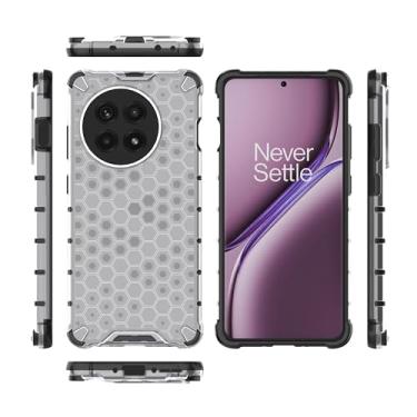 Imagem de Capa compatível com OnePlus 13R, compatível com OnePlus Ace 5 / Ace 5 Pro Honeycomb Anti-Drop Shock Absorbing Case Branco