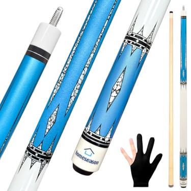 Imagem de Taco de sinuca Pool Cues de 147 cm com ponta de couro de fibra de 13 mm 567 g, 4 cores para iniciantes, comerciais e entretenimento doméstico