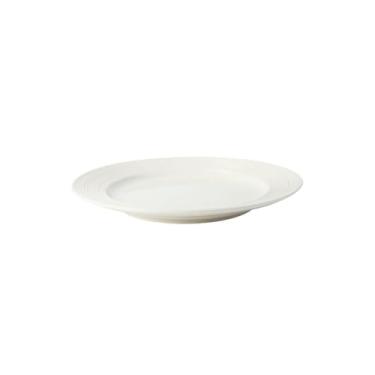 Imagem de Prato de chapéu de palha de salada de espaguete, prato de comida ocidental criativo em cerâmica - prato plano de 25,4 cm - branco [fio grosso]