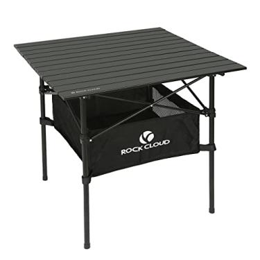 Imagem de Rock Cloud Mesa de acampamento portátil de alumínio, dobrável, leve, para acampamento, caminhada, piquenique, mochilão, 71 cm x 71 cm