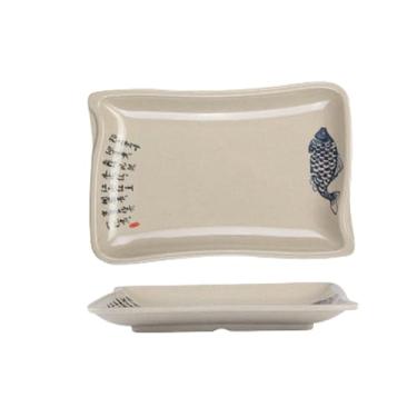 Imagem de Placa de porcelana retangular, panela quente de hotel placa de churrasco redonda -58501