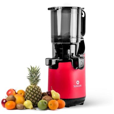 Imagem de Centrifuga de Frutas com Mastigação Lenta, Fácil de Limpar e Sem BPA, 220V 200W, Sunlife, Vermelha