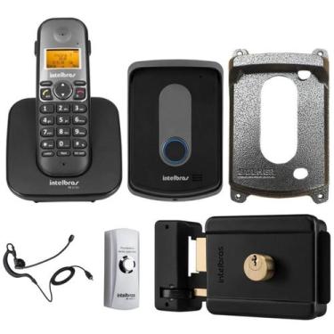 Imagem de Kit Aparelho Telefone sem fio Fixo Bina Interfone Completo - Intelbras