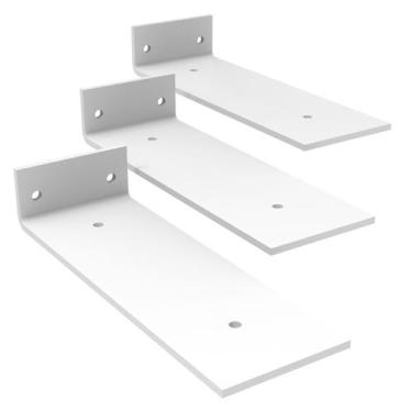 Imagem de 3 Mão Francesa 20cm Invisível Invertida Aço Forte Resistente - Soft Gr