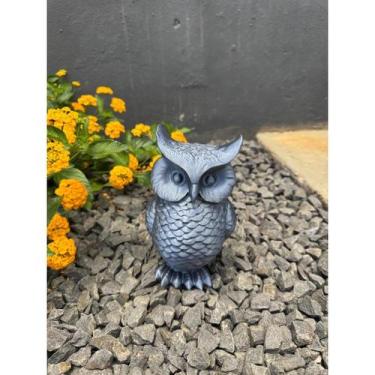Imagem de Estátua Coruja Decoração Original 3D - FLEX3D, Prata