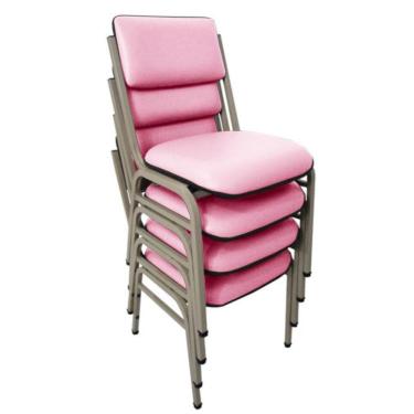 Imagem de Kit com 4 Cadeiras para Auditórios Linha Hotel Smart Rosa