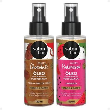 Imagem de Kit Óleo Bifásico Perfumado Multy Salon Line: 1 Chocolate e 1 Melancia