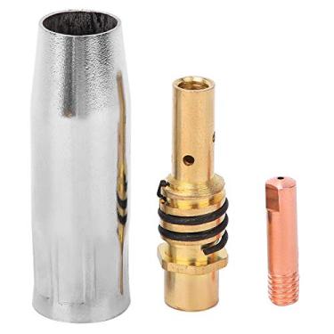 Imagem de Acessórios DE Soldagem, Acessórios DE Soldagem MIG 15 ANGO DE SLUMENTO DE SLUMENDO BOCKCELES DE 10pcs BOCHOS DE PROTEÇÃO DE PISTOLA DE SOLDA + 10pcs Dicas + 10pcs Dicas DE