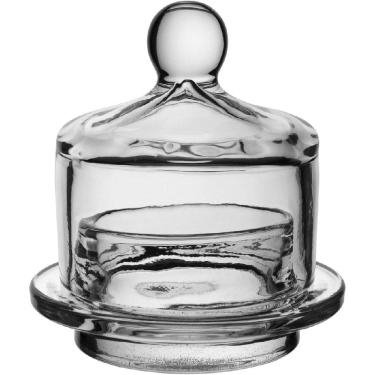 Imagem de MANTEIGUEIRA HOME&CO COM TAMPA VIDRO 9x9x9cm TRANSPARENTE