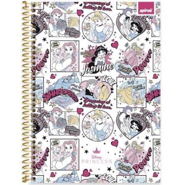 Imagem de Caderno univ. Capa dura 1x1 80fls Princesas 2524468 Spiral Pn pt 1 un