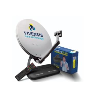 Imagem de Combo Antena Parabólica Vivensis Mini 60 cm + Receptor Digital Vivensis VX10 SAT HD