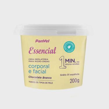 Imagem de Cera depilatória para microondas panvel essencial chocolate branco 200G