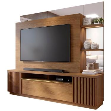 Imagem de Estante Home Para Tv 70 Polegadas Niteroi Amendoa Clb Amendoa
