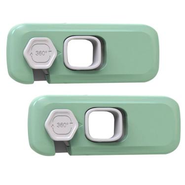 Imagem de Trava de Segurança Gaveta Armario Galedeira Kit 2 unidades Bebe Criança Fechadura Forno Evita Acidente Seguro Multiuso Proteçao Resistente