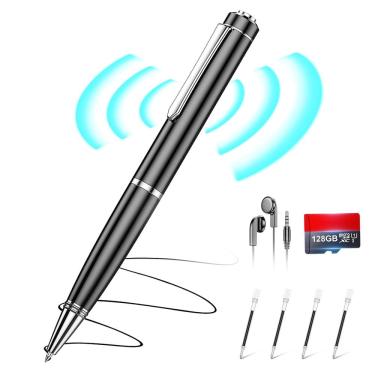 Imagem de Gravador de voz digital ZIPCIDE 128GB com redução de ruído AI