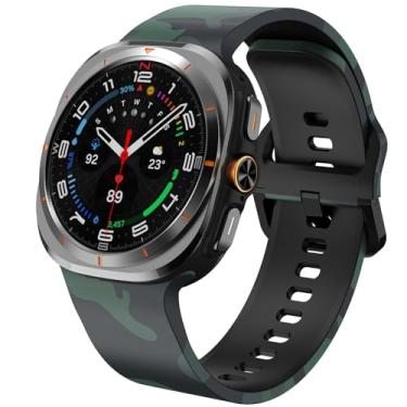Imagem de SPINYE Pulseiras de relógio compatíveis com Samsung Galaxy Watch Ultra de 47 mm, pulseira de silicone com estampa macia sem lacunas para Galaxy Watch 7 Ultra Band de 47 mm (2024) mulheres e homens